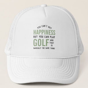 Golf is Happiness Funny Golf Lover Gifts Trucker Hat