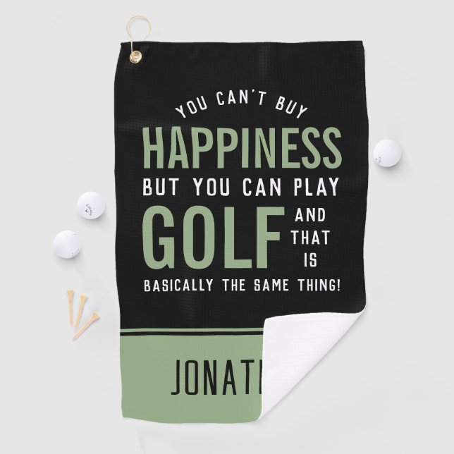 Golf is Happiness Funny Golf Lover Golf Towel (InSitu)