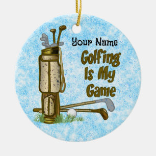 Golf is my Game golf Ceramic Tree Decoration
