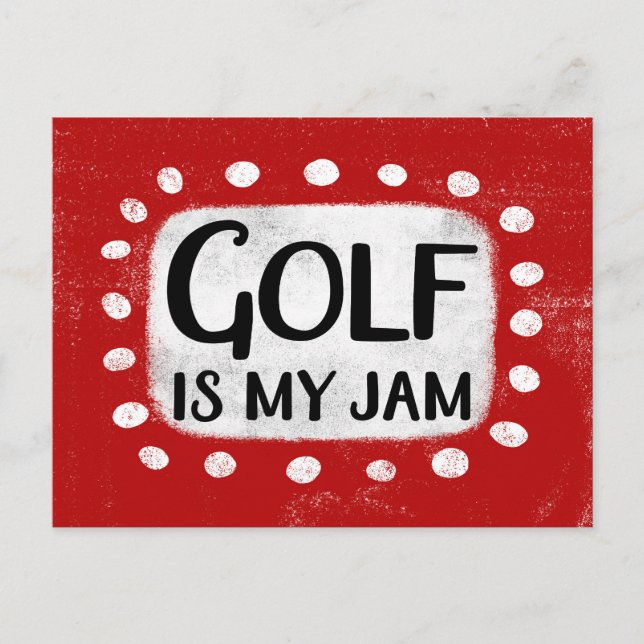 Golf Is My Jam Postcard (Front)