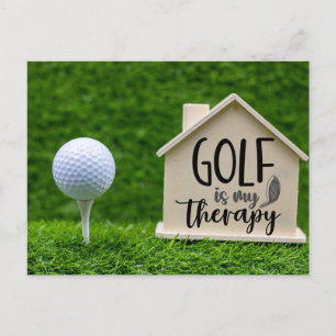 Golf  is my therapy for golfer funny slogan  postcard
