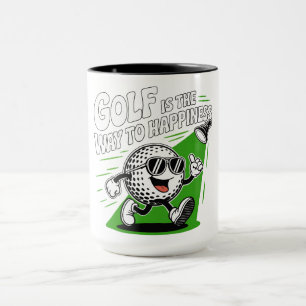 Golf is the way to happiness mug