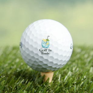 Golf Is Tonic Cocktail Elegant Golf Balls