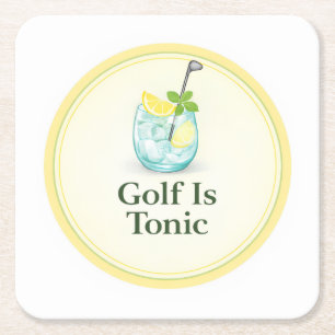 Golf Is Tonic Golf Drinkware Coaster