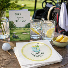 Golf Is Tonic Paper Napkins | Golf Party Drinks