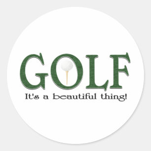 Golf Its a beautiful thing Classic Round Sticker