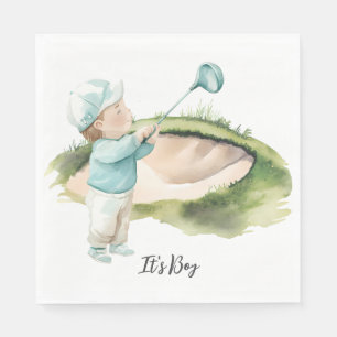 Golf It's Boy for Baby Shower Napkin