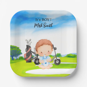 Golf  It's Boy for Baby Shower   Paper Plate