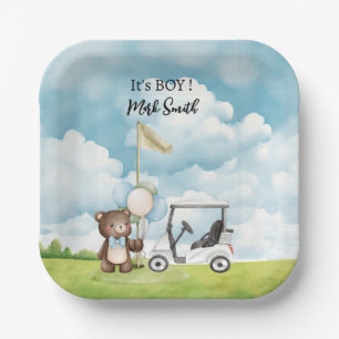 Golf  It's Boy for Baby Shower   Paper Plate