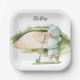 Golf It's Boy for Baby Shower Paper Plate