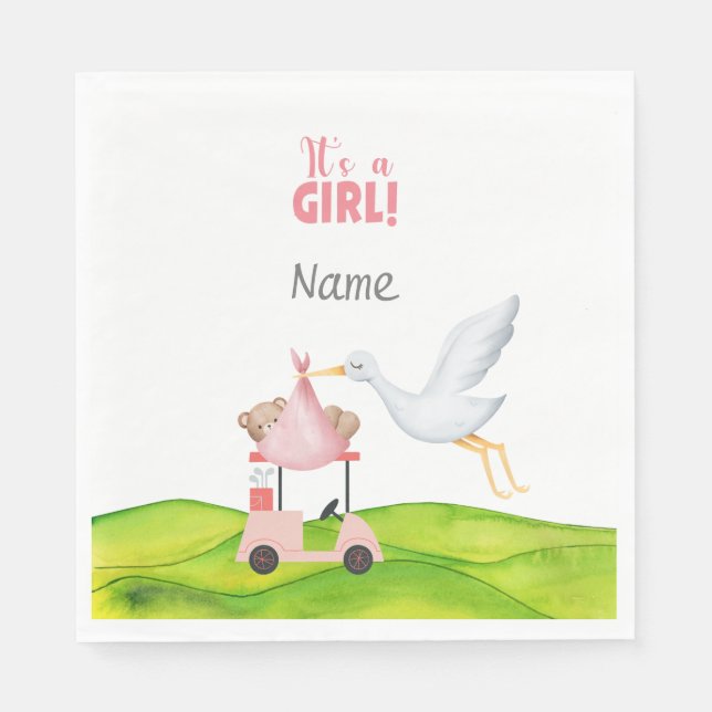 Golf it's Girl for Golfer Baby Shower Golfer  Napkin (Front)