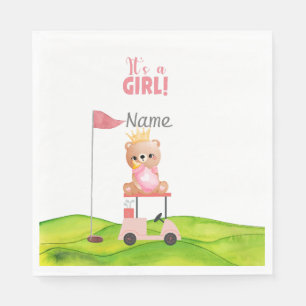 Golf it's Girl for Golfer Baby Shower Golfer Napkin