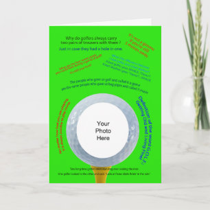 Golf jokes Photo card