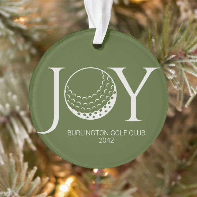 Golf Joy & Peace Christmas Ornament (Tree)