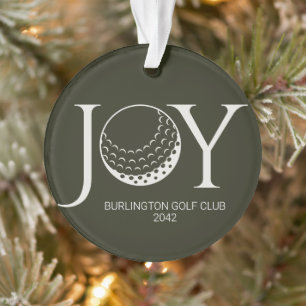 Golf Joy & Peace Christmas Ornament
