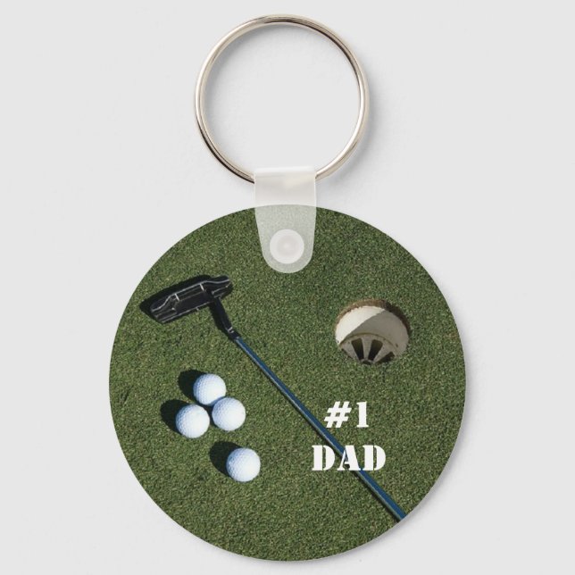 Golf Keychain-Change to any name you wish Key Ring (Front)