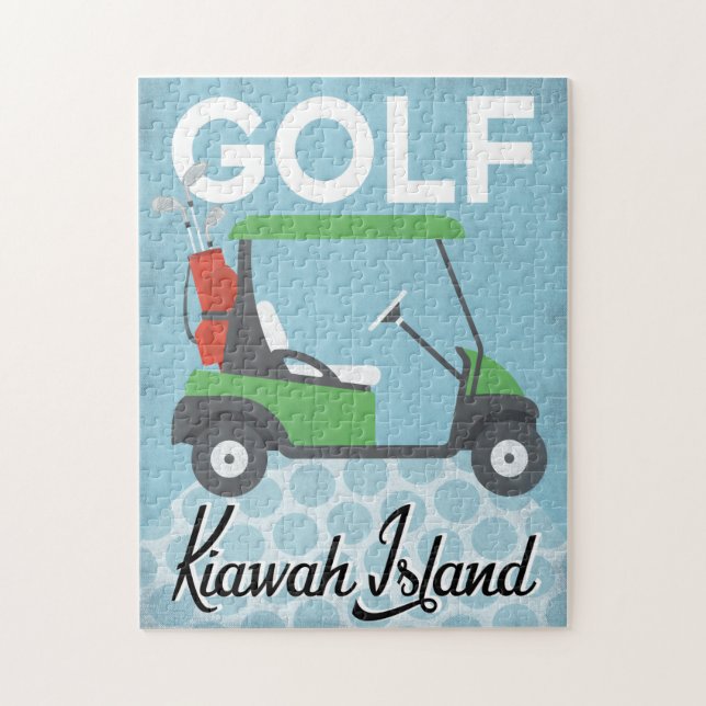Golf Kiawah Island - Retro Vintage Jigsaw Puzzle (Vertical)