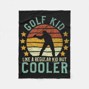 Golf Kids Funny Young Golfer And Golfing Lover Gif Fleece Blanket