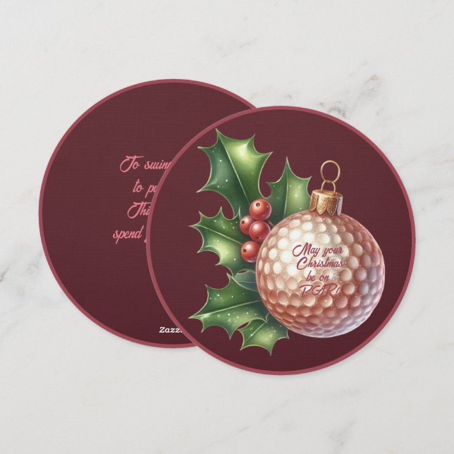 Golf Lady Buddy Christmas Greeting Card (Front/Back)