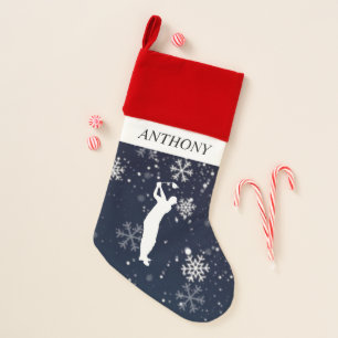Golf Lady Golfer Games Sports Red Green Ball Christmas Stocking