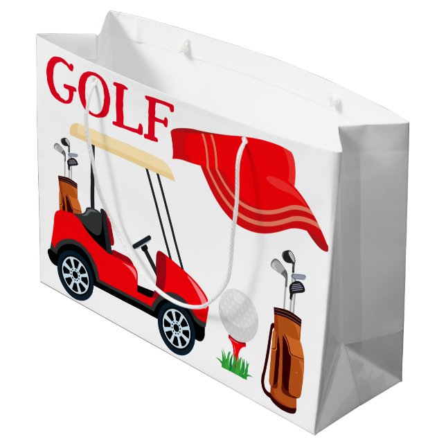 Golf Large Gift Bag (Back Angled)