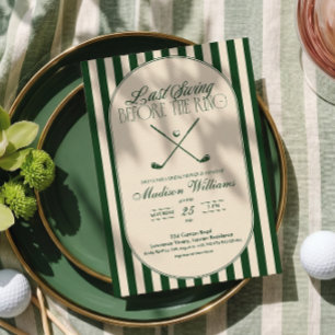Golf "Last Swing before the Ring" Bridal Shower Invitation