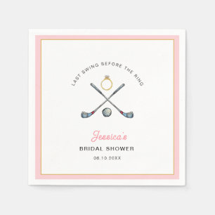 Golf "Last swing Before the ring" Bridal Shower  Napkin