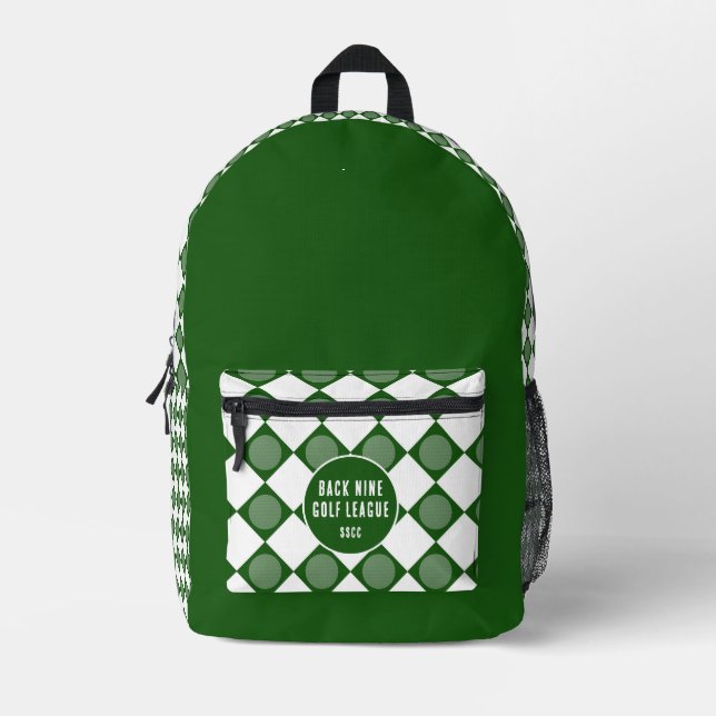 Golf League Pride: Personalised Golf Club Backpack (Front)