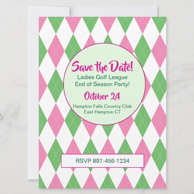 Golf League Season Finale Invitation – Custom (Front)