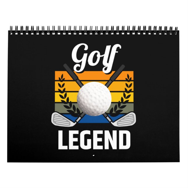 Golf Legend Golfing Golf Ball Funny Golfer Calendar (Cover)