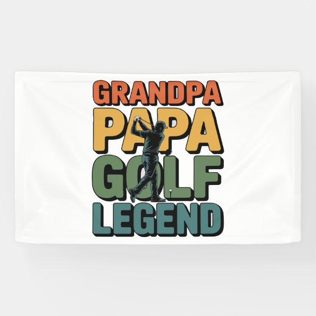 Golf Legend Grandpa Papa Banner (Horizontal)