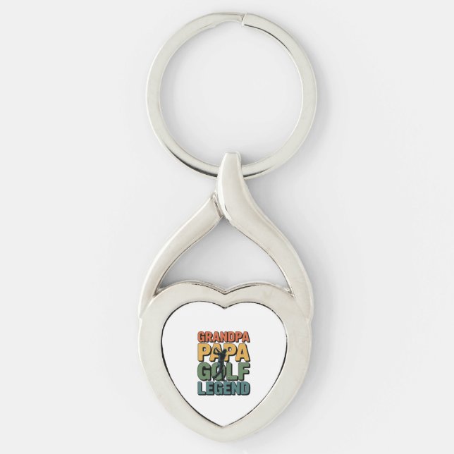 Golf Legend Grandpa Papa Key Ring (Front)