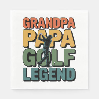 Golf Legend Grandpa Papa Napkin