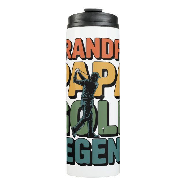 Golf Legend Grandpa Papa Thermal Tumbler (Front)