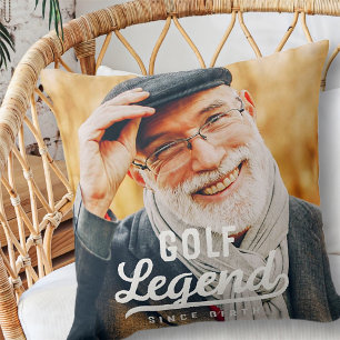 Golf Legend Since Birth Funny Modern Vintage Cushion