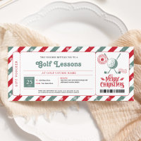 Golf Lesson Christmas Gift Voucher