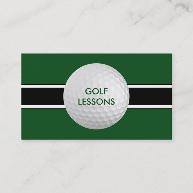 Golf Lessons Business Cards (Front)