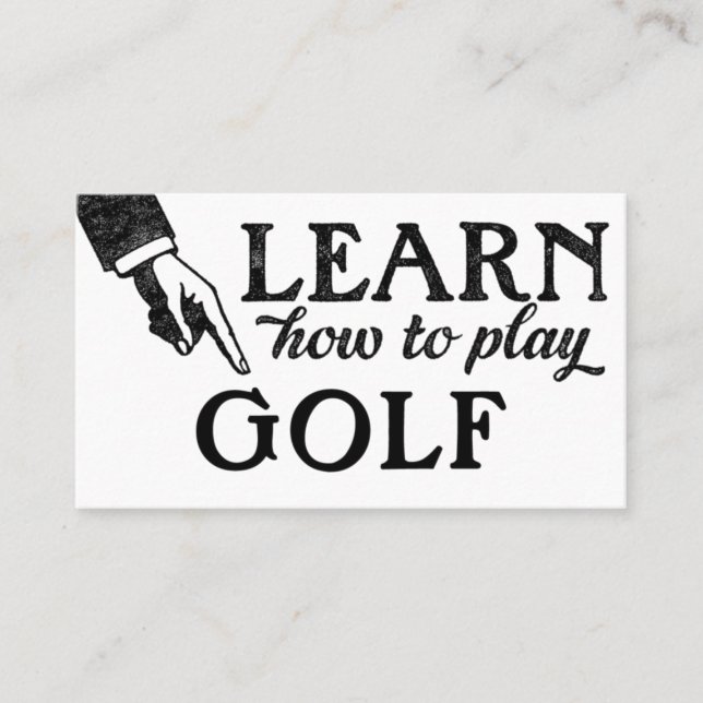Golf Lessons Business Cards - Cool Vintage (Front)