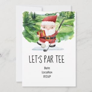 Golf Let’s Par tee Christmas party for Golfer Invitation