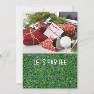 Golf Let’s Par tee for Christmas  Invitation