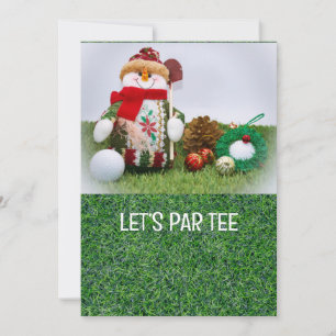 Golf Let’s Par tee for Christmas  Invitation