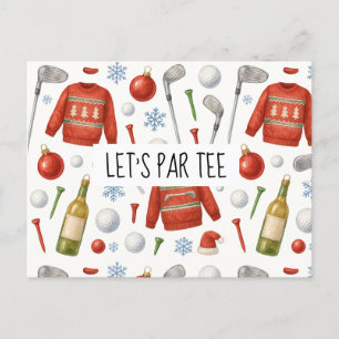 Golf Let’s Par tee golf Party themed for Golfers Postcard
