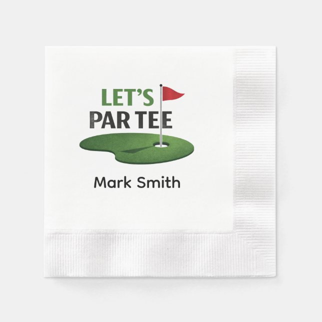 Golf Let’s Par Tee Napkins | Golf Bachelor Party  (Front)