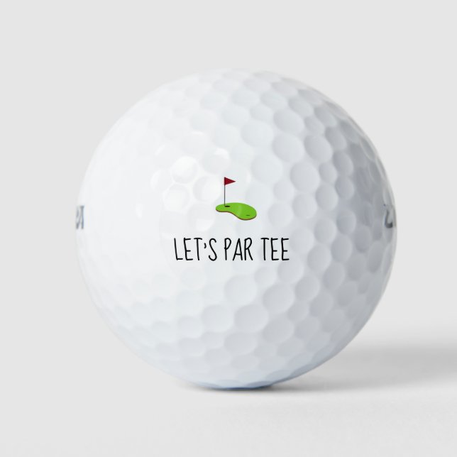 Golf Let’s Par tee with golf flag on green Balls (Front)