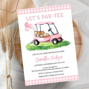Golf Let's Par-tee Baby Shower Invitation