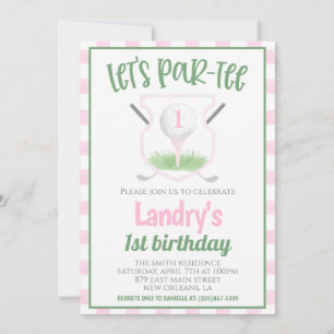 Golf Let's Par-tee Birthday Invitation