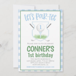 Golf Let's Par-tee Birthday Invitation