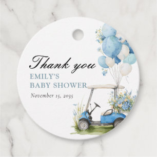 Golf Let's Par-tee Boy Baby Shower Favour Tags