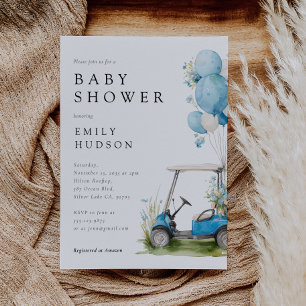 Golf Let's Par-tee Boy Baby Shower Invitation