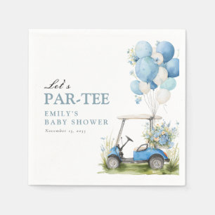 Golf Let's Par-tee Boy Baby Shower Napkin
